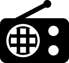 Old Radio With Antenna Svg Line Art, Free Vectors File